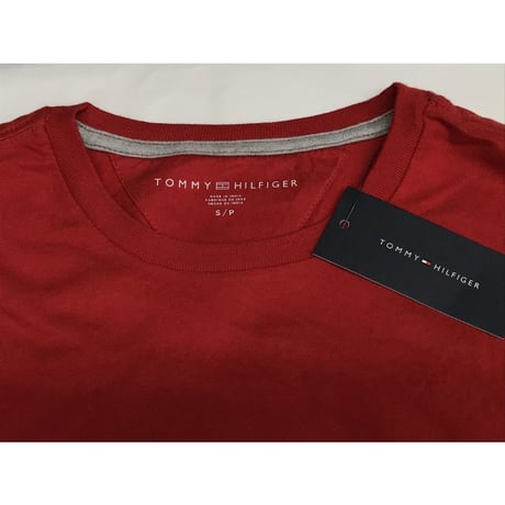 海外限定デザイン TOMMY HILFIGER トミーヒルフィガー  長袖 Tシャツ ロンT 赤 トリコロール