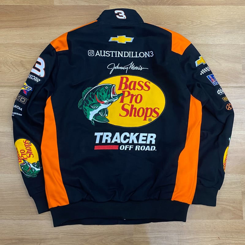 激レア！バス プロ ショップス ｘ ナスカー レーシングジャケット スタジャン NASCAR ナスカー JHデザイン Bass Pro Shops バスプロショップス
