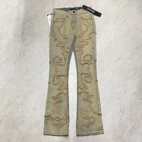 海外限定 KDNK ディーケーエヌケー Stacked Skinny Flare スタックド スキニーフレア ジーンス (JNS56)