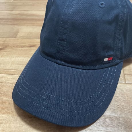 トミーヒルフィガー TOMMY HILFIGER ストラップバック キャップ  紺 Sフラッグロゴ (1)
