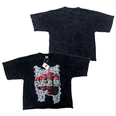 日本未入荷ブランド TAKER テイカ― GEAR LOCKER ヴィンテージブラック クロップドTシャツ  (CropT28)