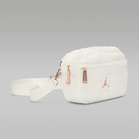 NIKE ナイキ Jordan Faux Fur Camera Bag ジョーダン ファーカメラバッグ 白 ゴールド (NKBG17)