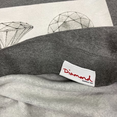Diamond Supply ダイヤモンドサプライ Trademark クルーネック スウェット トレーナー ガンメタ