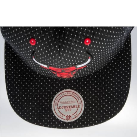 Mitchell&Ness ミッチェル&ネス NBA シカゴ Bulls ブルズ 公式 ドット柄 スナップバック キャップ