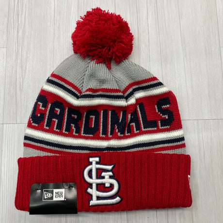 NEWERA ニューエラ MLB セントルイス カージナルス Cardinals ニット帽 ポンポン付 ニットキャップ