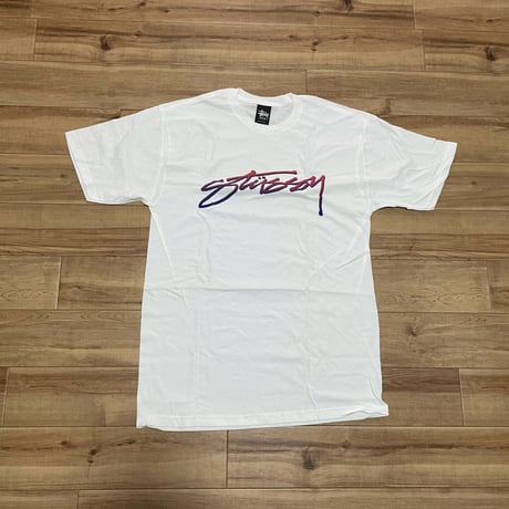 【M】 Stussy ステューシー 半袖 Dots ヴィンテージロゴ Tシャツ 白 ラグナビーチ 綿100% (14)