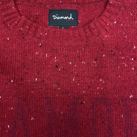 Diamond Supply ダイヤモンドサプライ College Knit ウール セーター MIX ミックスカラー バーガンディ