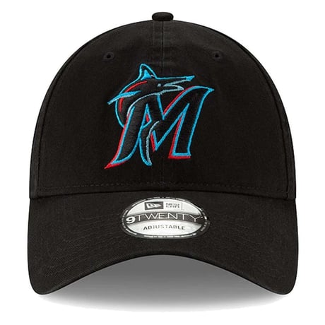 9Twenty ニューエラ NEWERA マイアミ マーリンズ  MLB ストラップバックキャップ 黒