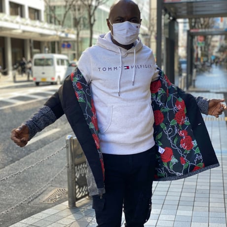 NY発 REASON NYC リーズン Ames エイムス ミディアム丈コート 黒 グレー バイカラー