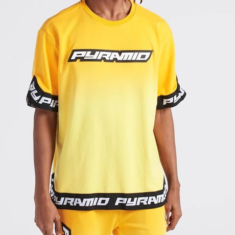 日本未入荷 BLACK PYRAMID ブラックピラミッド 半袖 タイダイ スウェット Tシャツ グラデーション