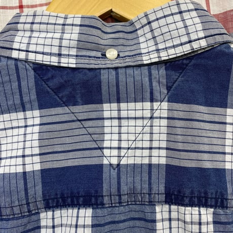 トミーヒルフィガー TOMMY HILFIGER チェック柄 ボタンダウンシャツ 青