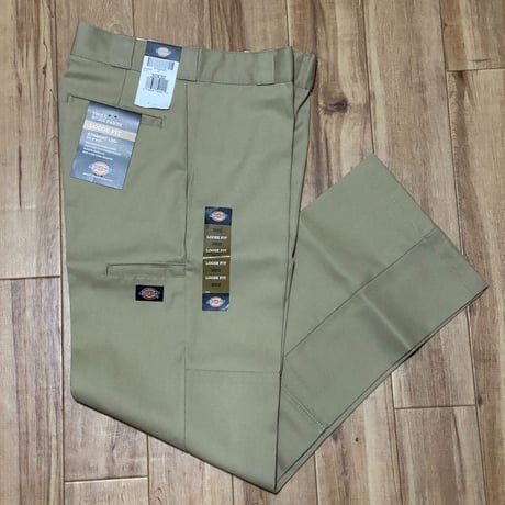 本場USAモデル Dickies ディッキーズ LOOSE FIT ダブルニー カーキ 極太モデル 85283 (JNS93)