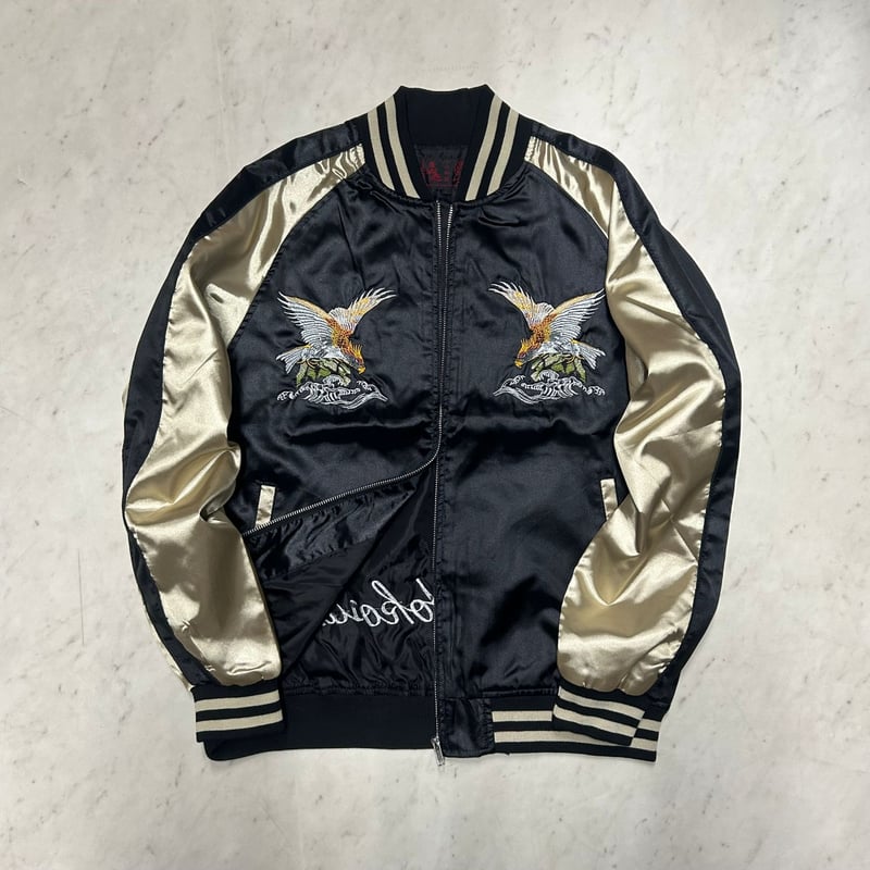 横須賀発祥 スカジャン Yokosuka刺繍入り SUKAJAN 鷹 Eagle 内ポケット