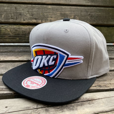 Mitchell&Ness OKC オクラホマシティ Thunder サンダー スナップバックキャップ NBA 2トーン