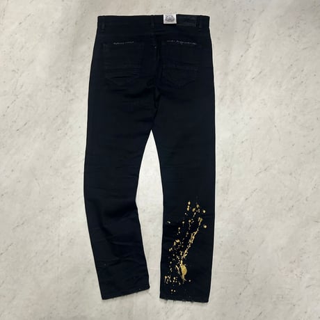 米国発 Jordan Craig ジョーダンクレイグ Paint Rip Studs Jeans ペイント スタッズ デニム 黒 (JNS174)