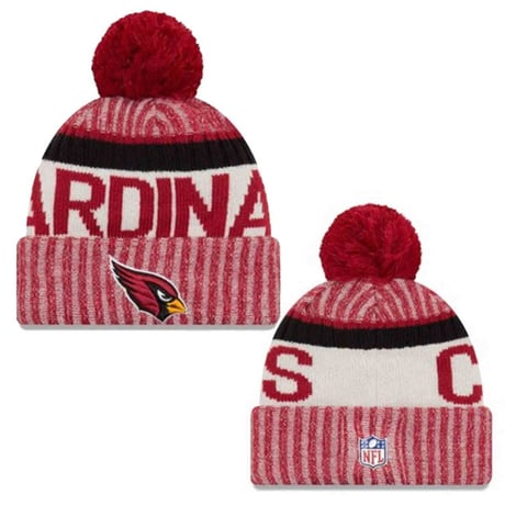 NEWERA ニューエラ CARDINALS アリゾナ カージナルス 公式 ニットキャップ ニット帽 フリース NFL アメフト ポンポン