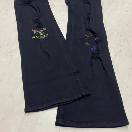 海外限定 KDNK ディーケーエヌケー Stacked Skinny Flare スタックド スキニーフレア ジーンス (JNS49)