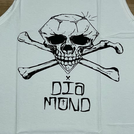 【XL】 米国製 ダイヤモンドサプライ Diamond Supply Co タンクトップ 白 スカル SKULL