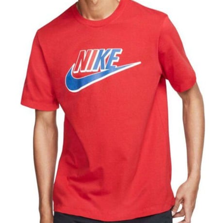 USAモデル NIKE ナイキ 半袖 ナショナルカラーロゴ  Tシャツ 赤 RED (NK2)