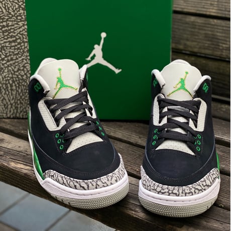 NIKE AIR JORDAN3 RETRO ナイキ エアジョーダン3 レトロ 黒/緑/グレー  セメント柄