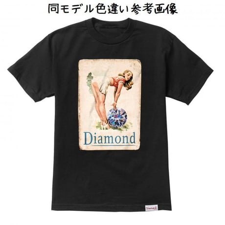 【L】 Diamond Supply Co ダイヤモンドサプライ 半袖 Tシャツ Pin-Up ピンナップ 白 LA