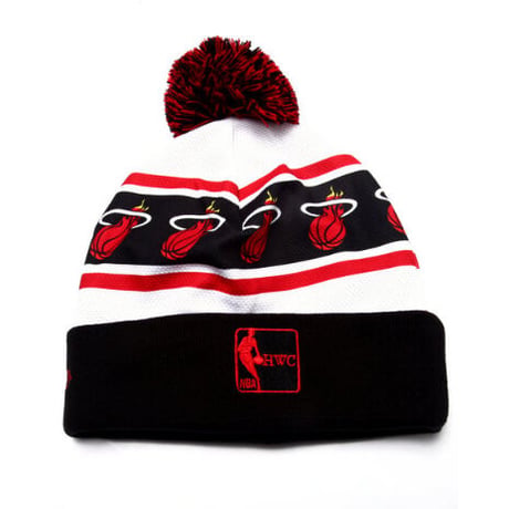 ニューエラ NEWERA ポンポン ニット帽 マイアミ HEAT ヒート NBA オフィシャル 公式 バスケット