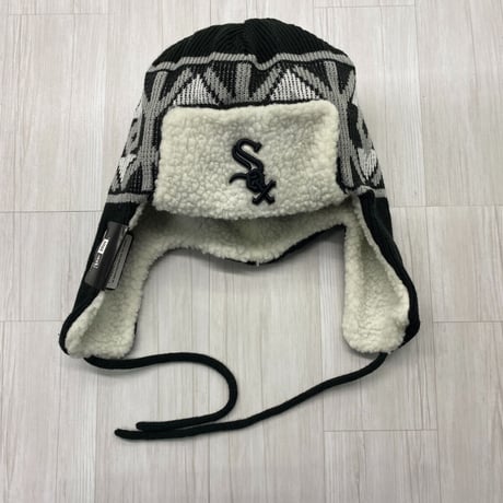 USA限定 ニューエラ Newera シカゴ ホワイトソックス Whitesox 空軍 トラッパーハット 極暖ニット