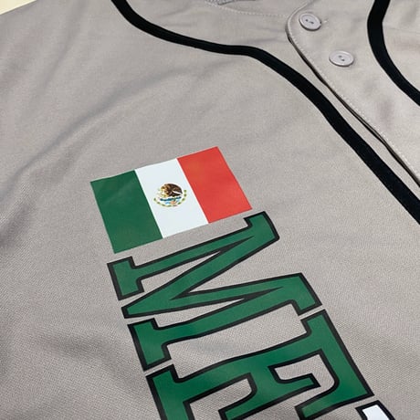 LA発 LA DREAMZ メキシコ MEXICO アンダーグラウンド グラフィック ベースボールシャツ グレー (GFX-BB6)