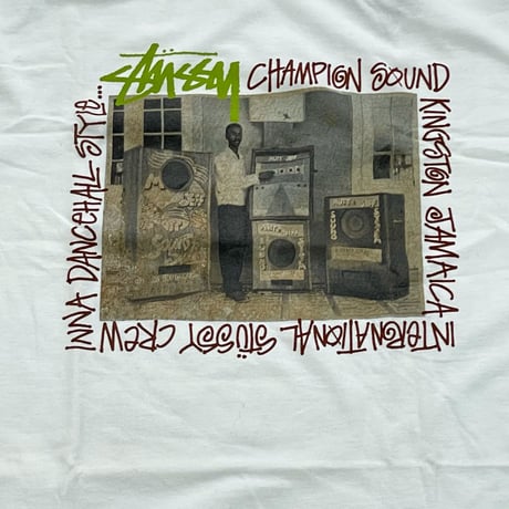 【M】 Stussy ステューシー 半袖 Tシャツ 白 キングストンクルー KingstonCrew グラフィック レゲエ (3)