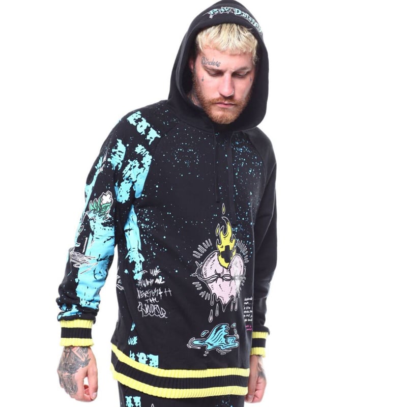 Pink Dolphin ピンクドルフィン Drip プルオーバー パーカー 薄手