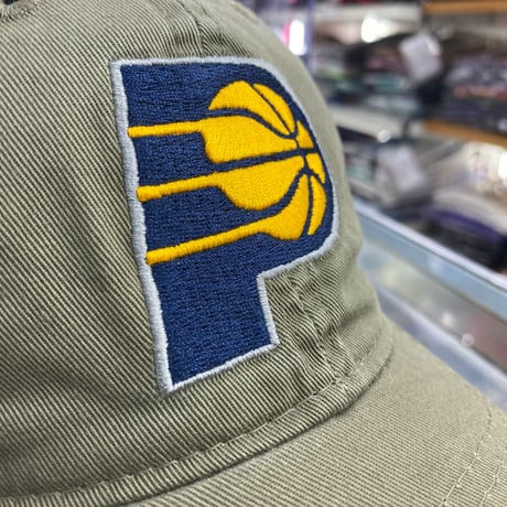 Adidas アディダス NBA インディアナ ペイサーズ Pacers  ストラップバックキャップ カーキ