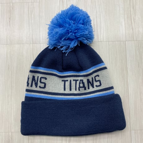 NEWERA USA ニューエラ NFL テネシータイタンズ TITANS ポンポン付き ニット帽 紺
