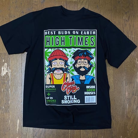 LA発 HIGH TIME ハイタイム ヒッピー映画 チーチアンドチョン 半袖 ヘビーウェイト Tシャツ (GTS35)