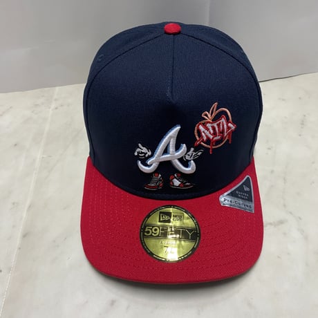 海外限定 NEWERA ニューエラ 59FIFTY Aフレーム Braves アトランタ ブレーブス Cartoon キャップ (2-8)