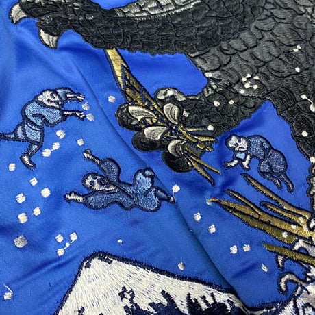 葛飾北斎【神奈川沖浪裏】との夢のコラボ GODZILLA ゴジラ リバーシブル スカジャン (SKJ82)