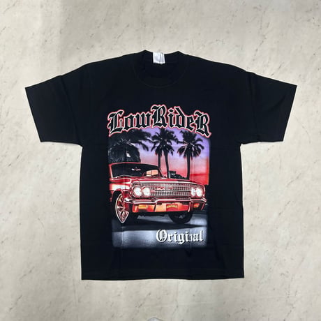 LA発 LowRider ローライダー アンダーグラウンド グラフィック ヘビーウェイト Tシャツ 黒 (GTS118)