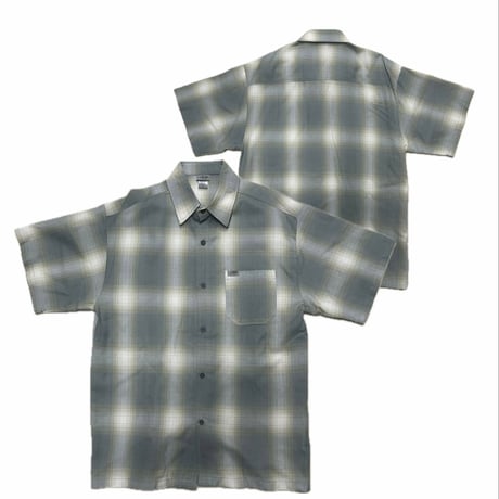 アメリカ製 CALTOP キャルトップ 半袖 オンブレチェックシャツ NEW GRAY ニューグレー ゴールド (SBS32)