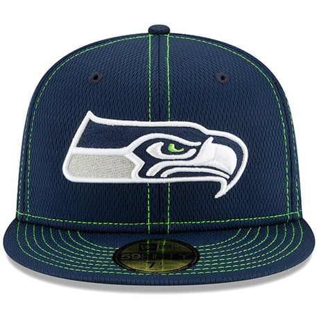NFL 限定100周年記念 NEWERA ニューエラ Seahawks シアトル シーホークス 紺 59Fifty キャップ