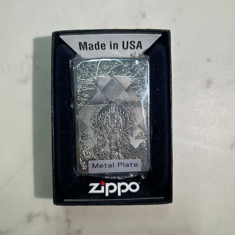 和柄 ZIPPO ジッポー 観音菩薩 メタルプレート 真鍮製 クロームメッキ仕上げ Made in USA