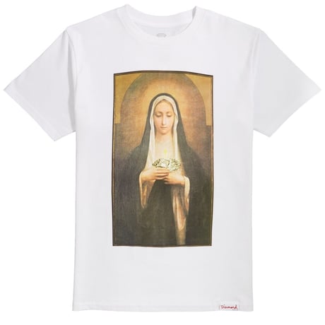 Diamond Supply Co ダイヤモンドサプライ 半袖 Tシャツ Solemn マリア 白 ホワイト LA