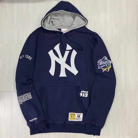 USA限定 Mitchell&Ness USA ニューヨーク ヤンキース Team Origins プルオーバー パーカー Yankees