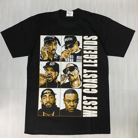 LA発 WEST COAST LEGENDS 西海岸 アンダーグラウンド グラフィック ヘビーウェイト Tシャツ (GTS25)