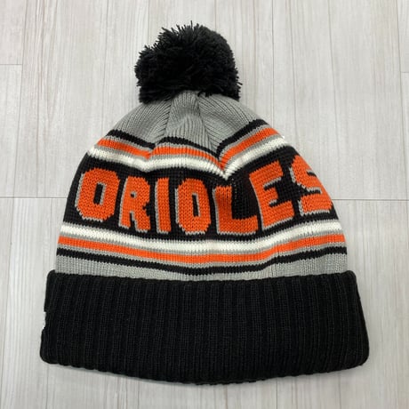 NEWERA ニューエラ MLB ボルチモア オリオールズ Orioles ニット帽 ポンポン付 ニットキャップ