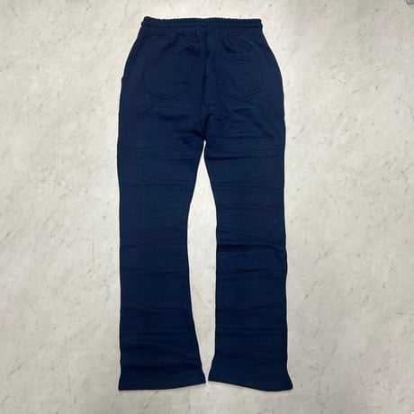 米国LAブランド Bezalel Jeans ベザレル ジーンズ Horizontal stitched 横ステッチ スウェットパンツ 紺 (JNS238)