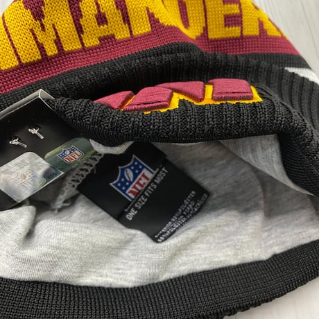 NEWERA ニューエラ NFL オンフィールド Commanders コマンダース 白/黒 Tech ビーニー