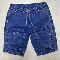 True Religion トゥルーレリジョン BigT Cargo Shorts カーゴショートパンツ 馬蹄 ウォッシュドブルー (SJNS40)