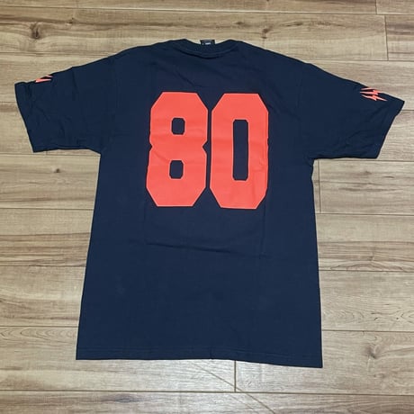 【S】 Stussy ステューシー Dirty Bird Crew 半袖 Tシャツ 西海岸 ストリート 背番号 ネイビー 紺 (52)