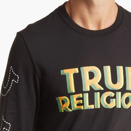 True Religion トゥルーレリジョン True LA Art 馬蹄 ロングスリーブ Tシャツ 長袖 ロンT (TRUE-LT4)