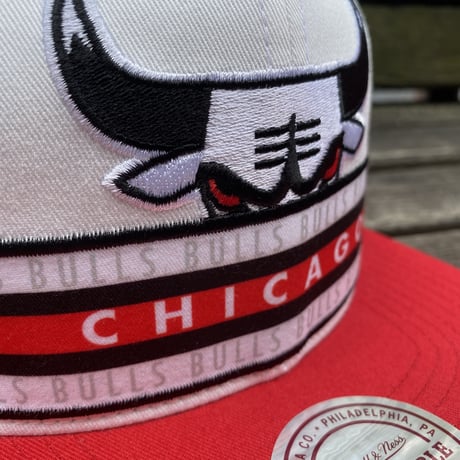Mitchell&Ness ミッチェル&ネス Chicago シカゴ Bllus ブルズ 公式 Stripz スナップバックキャップ