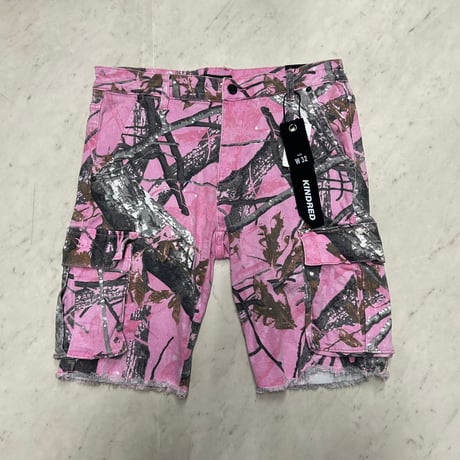 NY発 Kindred キンドレッド Pink Forest ピンクフォレスト カモフラージュ 総柄 セットアップ ベスト ショートパンツ (VST1/SJNS19)